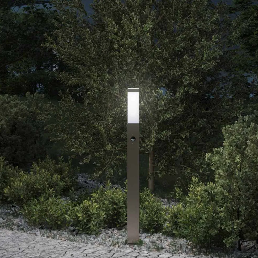 vidaXL Bolderverlichting met sensor 80 cm RVS IP44
