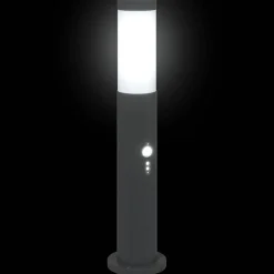 vidaXL Bolderverlichting met sensor 3 stuks 50 cm RVS IP44
