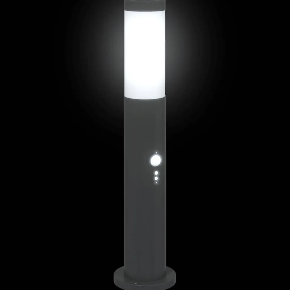 vidaXL Bolderverlichting met sensor 3 stuks 50 cm RVS IP44