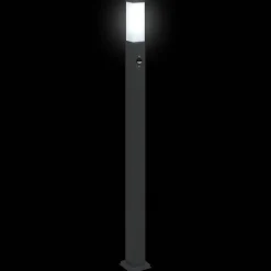 vidaXL Bolderverlichting met sensor 3 stuks 110 cm Zwart IP44
