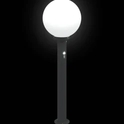 vidaXL Bolderverlichting met sensor 3 stuks 80 cm Zwart IP44