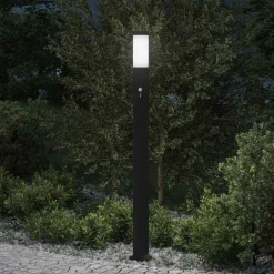 vidaXL Bolderverlichting met sensor 110 cm roestvrij staal IP44
