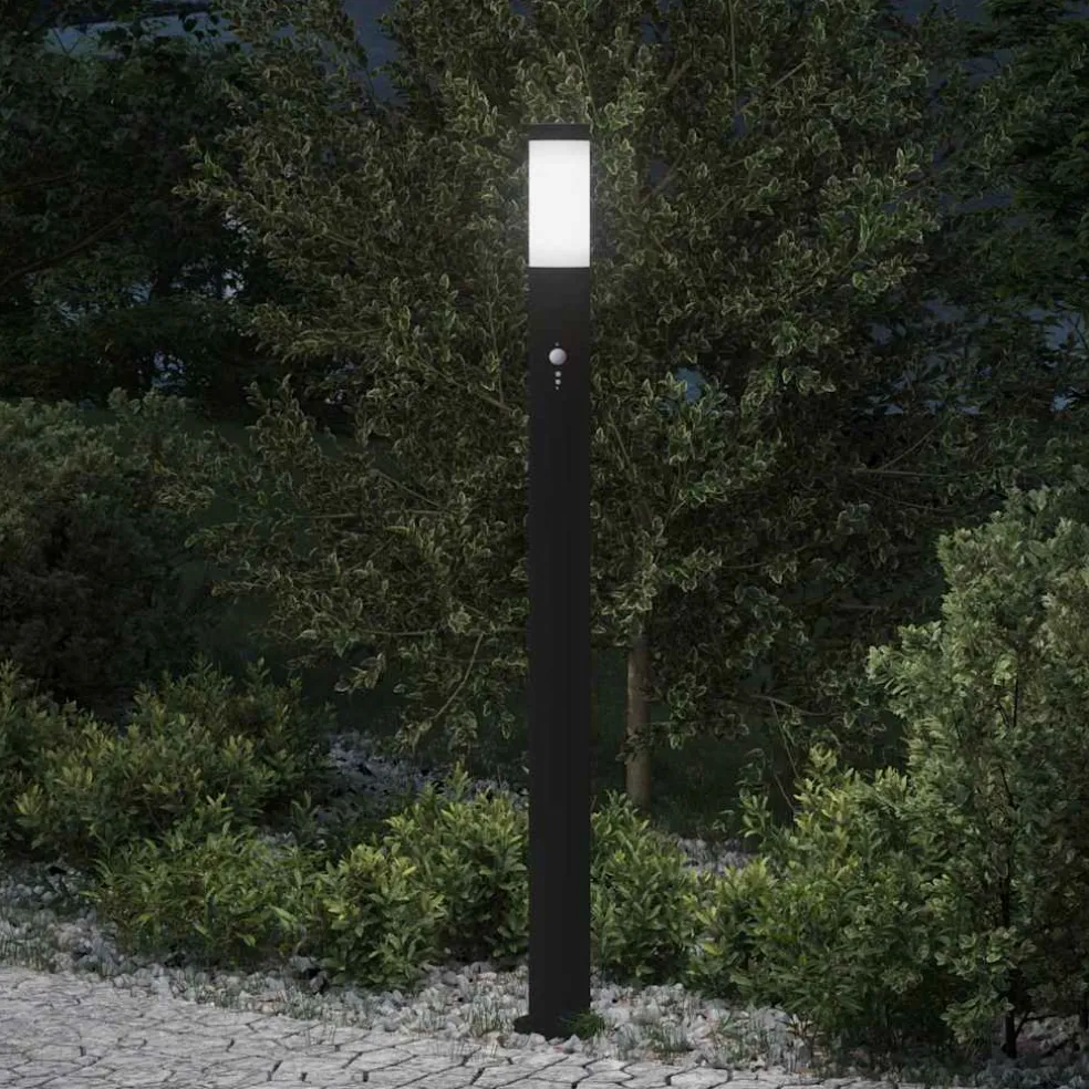 vidaXL Bolderverlichting met sensor 110 cm roestvrij staal IP44