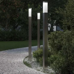 vidaXL Bolderverlichting 3 stuks 110 cm RVS IP44