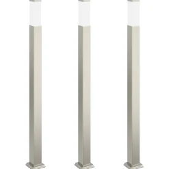 vidaXL Bolderverlichting 3 stuks 110 cm RVS IP44