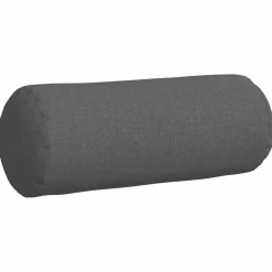 vidaXL Bolster Kussens 2 st Stof Donkergrijs Ø 15 x 40 cm