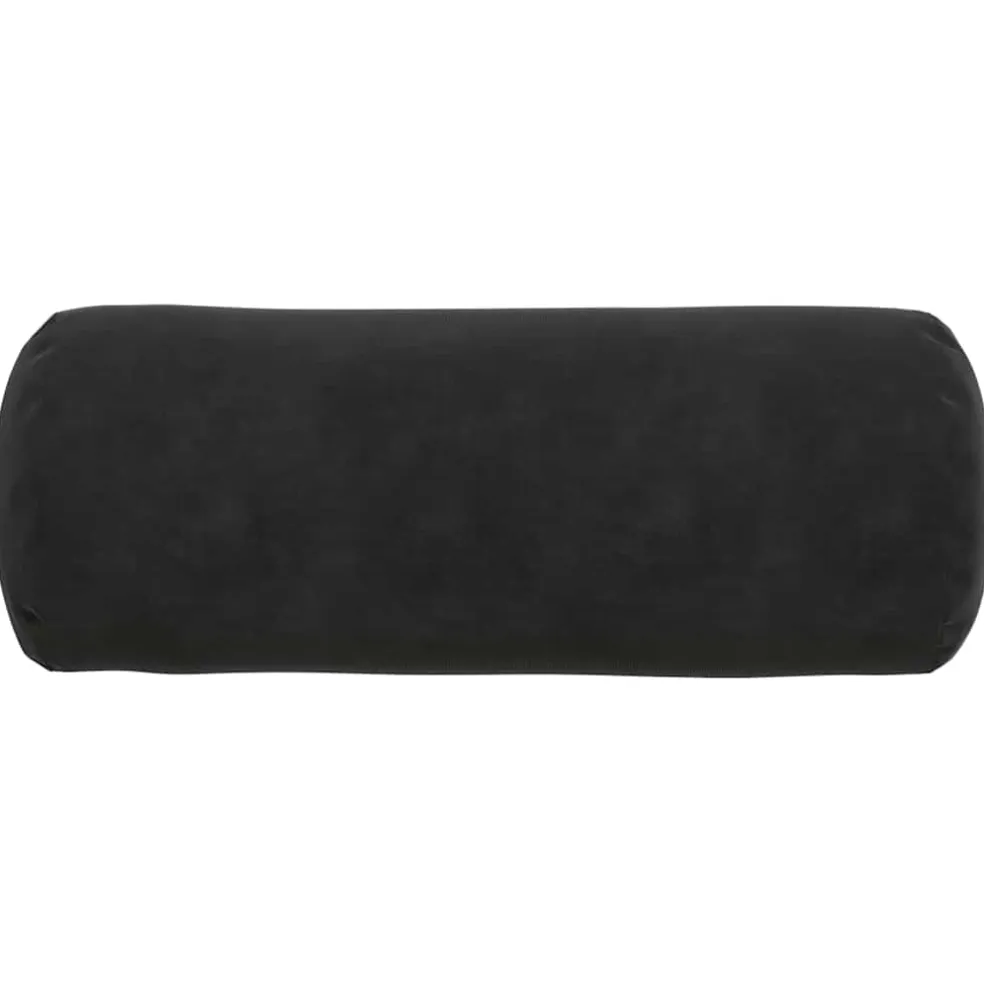vidaXL Bolster Kussens 2 stuks Zwart Ø 15 x 40 cm Cordstof