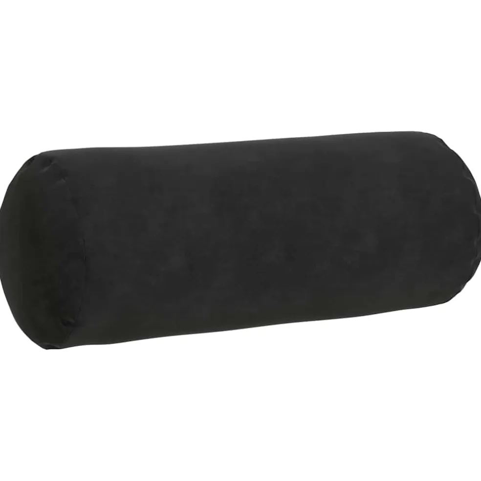 vidaXL Bolster Kussens 2 stuks Zwart Ø 15 x 40 cm Cordstof