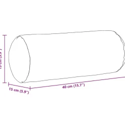 vidaXL Bolster Kussens 2 stuks Donkergroen Ø 15 x 40 cm Cordstof