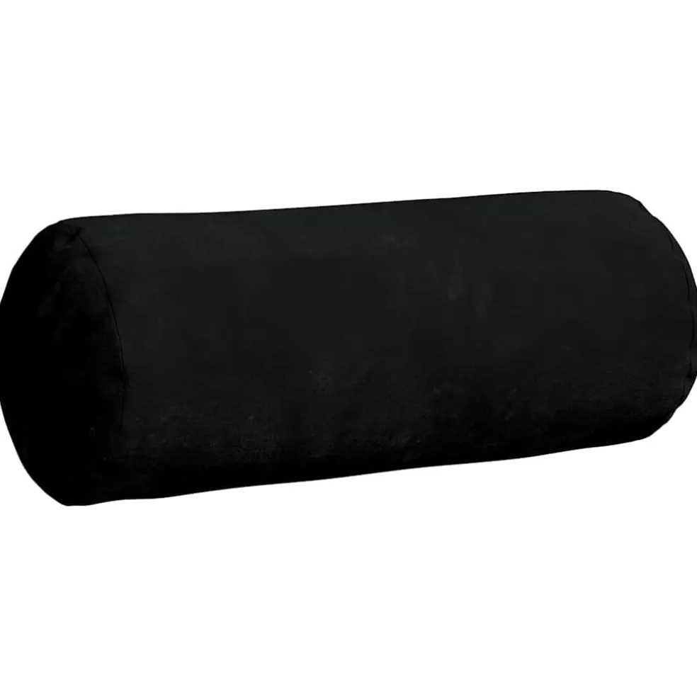 vidaXL Bolster Kussens 2 stuks Zwart Ø 15 x 40 cm Microvezel Stof
