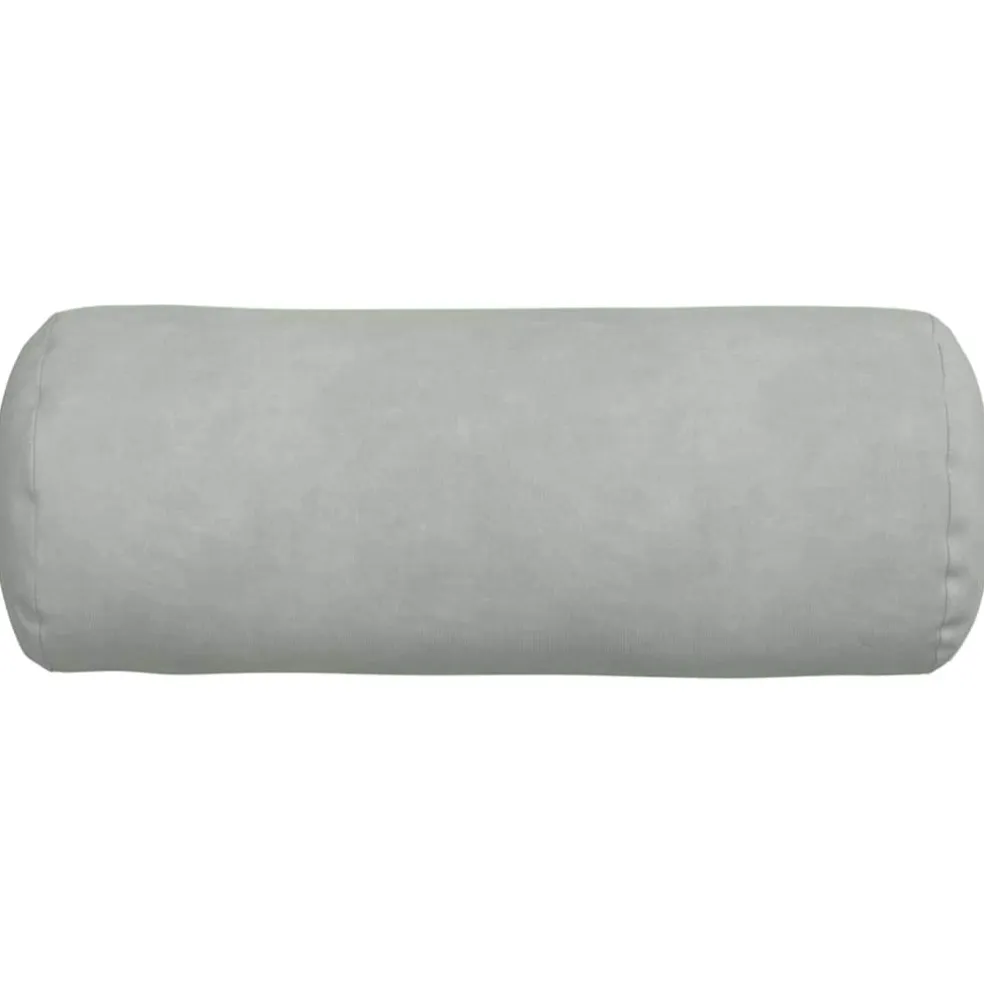 vidaXL Bolster Kussens 2 stuks Lichtgrijs Ø 15 x 40 cm Cordstof