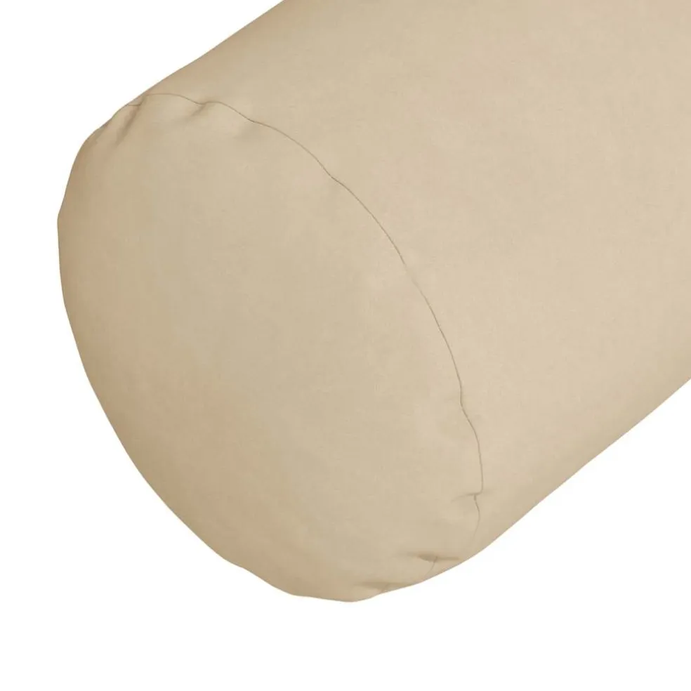 vidaXL Bolster Kussens 2 stuks Crème Ø 15 x 40 cm Microvezel Stof