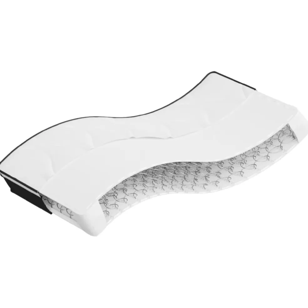 vidaXL Bonell pocketvering matras Medium 80 x 200 cm Wit