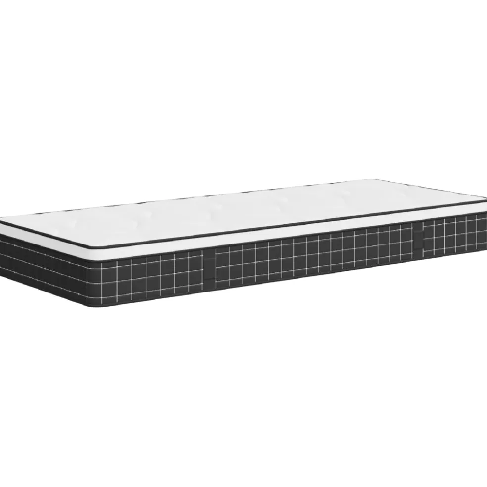 vidaXL Bonell pocketvering matras Medium 80 x 200 cm Wit