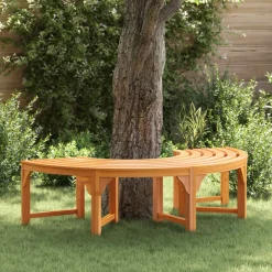vidaXL Boom bank 4 -Seater 160 x 80 x 45cm Massief Eucalyptus Hout