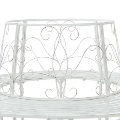 vidaXL Boom bank 8 -zits Ø 160 x 89 cm steel Antiek wit Rond