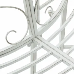 vidaXL Boom bank 8 -zits Ø 160 x 89 cm steel Antiek wit Rond