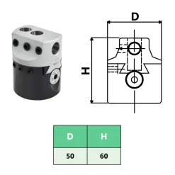 vidaXL Boorkop met MT3 boorschacht voor draaibanken 50 mm
