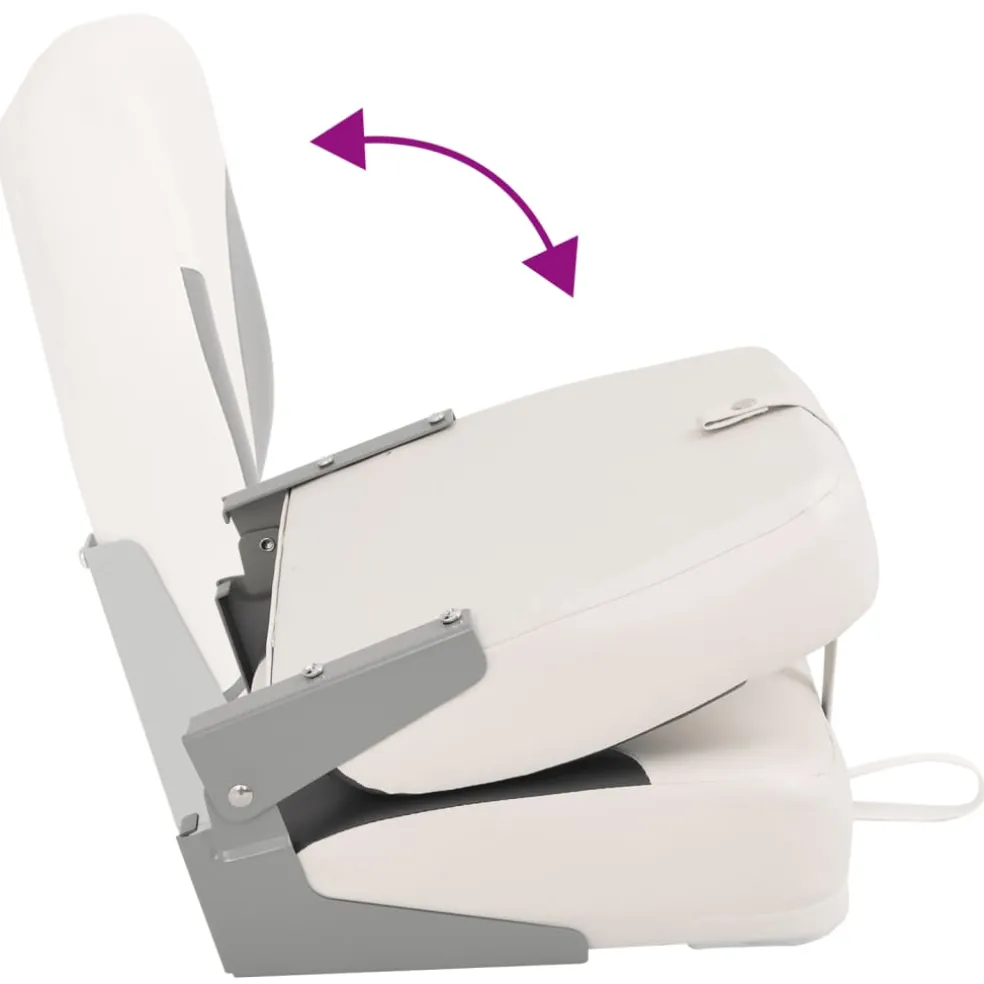 vidaXL Bootstoelen 2 st inklapbaar met hoge rugleuning 41x36x48 cm