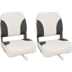 vidaXL Bootstoelen 2 st inklapbaar met hoge rugleuning 41x36x48 cm