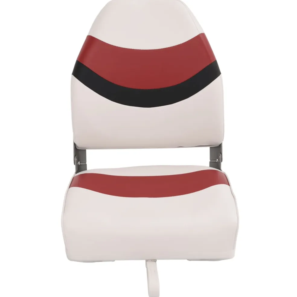 vidaXL Bootstoelen 2 st inklapbaar met hoge rugleuning 44x38x55 cm