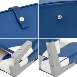 vidaXL Bootstoelen 2 st inklapbaar met hoge rugleuning 39x43x58 cm