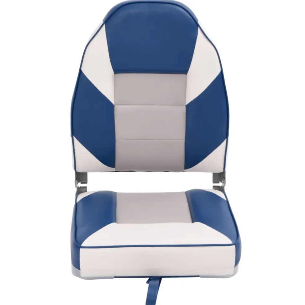 vidaXL Bootstoelen 2 st inklapbaar met hoge rugleuning 39x43x58 cm