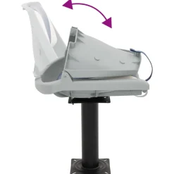 vidaXL Bootstoel met poot 360° draaibaar