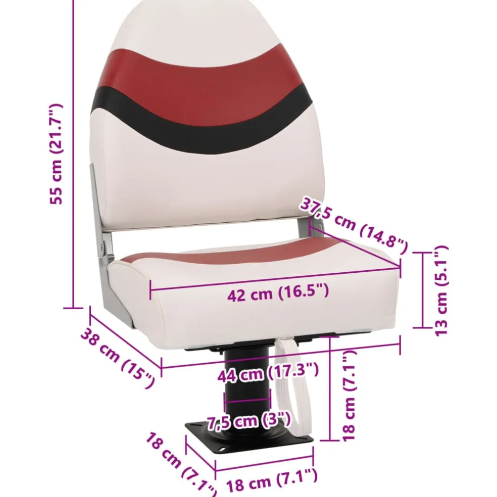 vidaXL Bootstoel met poot 360° draaibaar