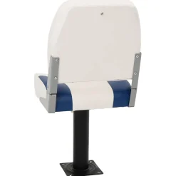 vidaXL Bootstoel 1 set inklapbaar 41x36x48 cm blauw en wit