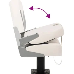 vidaXL Bootstoel 1 set inklapbaar lage rugleuning fixeerlus