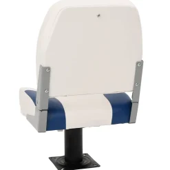 vidaXL Bootstoel 1 set inklapbaar 41x36x48 cm blauw en wit