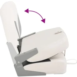 vidaXL Bootstoel 1 set inklapbaar lage rugleuning fixeerlus