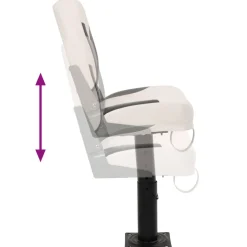 vidaXL Bootstoel 1 set inklapbaar lage rugleuning fixeerlus