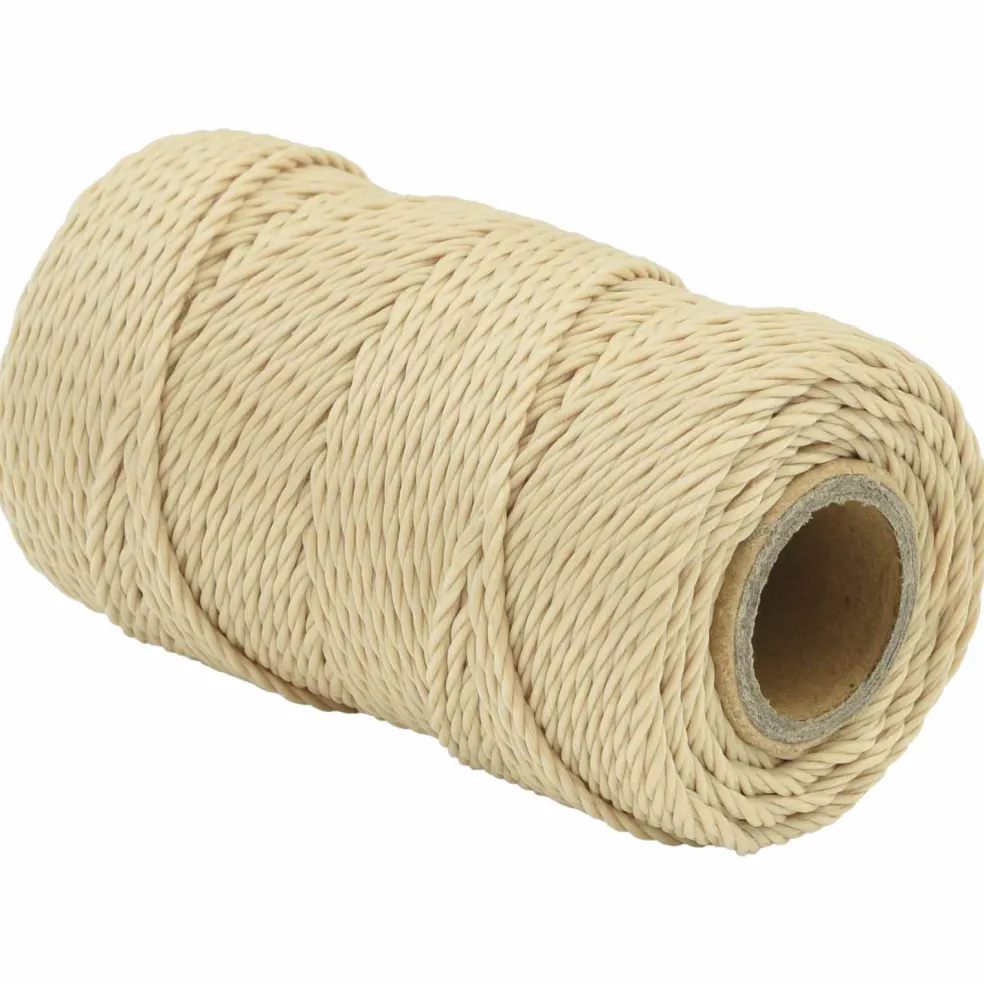 vidaXL Boottouw 2 mm 25 m Naturel