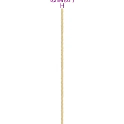 vidaXL Boottouw 2 mm 25 m Naturel