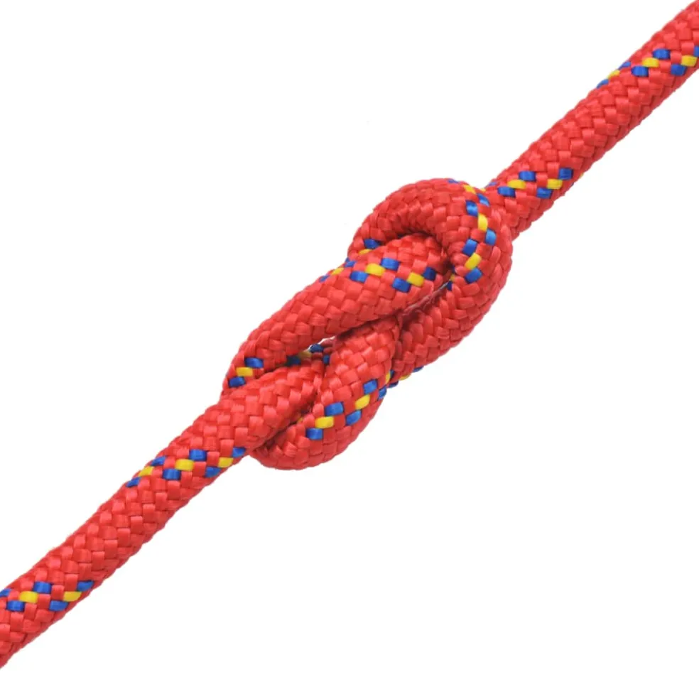 vidaXL Boot touw 6 mm 100 m polypropyleen rood