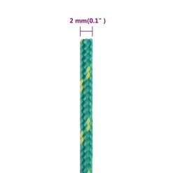 vidaXL Boottouw 2 mm 25 m polypropyleen groen