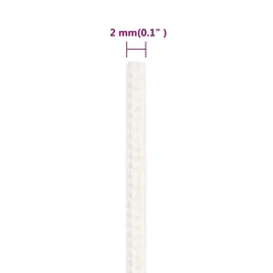 vidaXL Boottouw 2 mm 25 m polypropyleen volwit