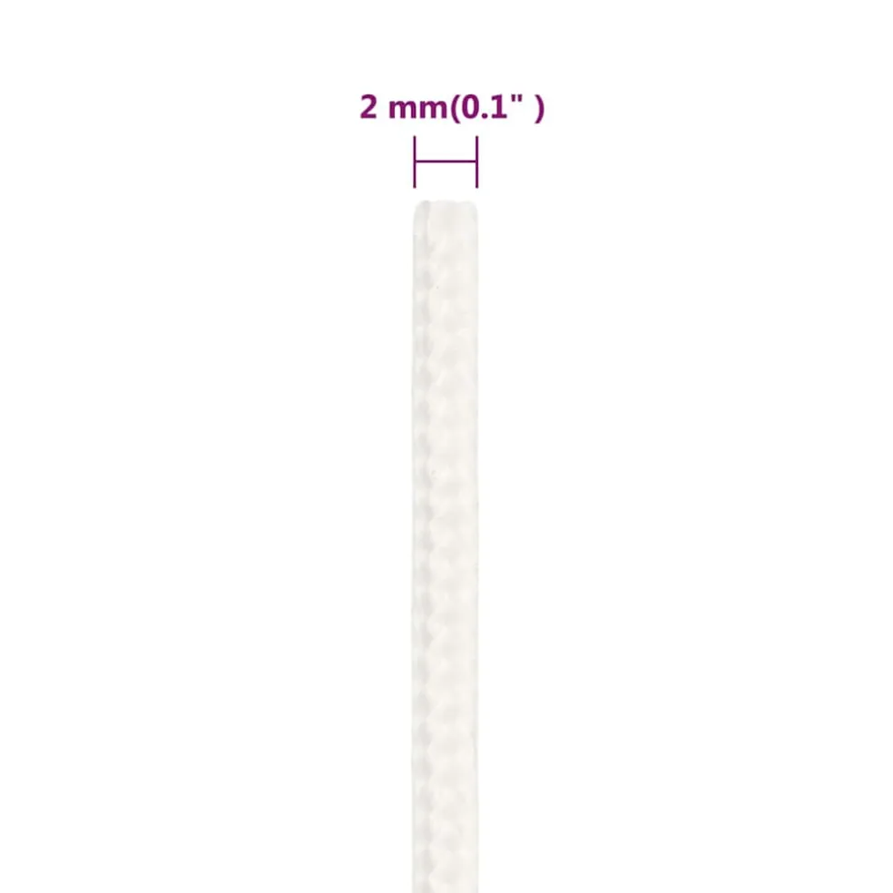 vidaXL Boottouw 2 mm 25 m polypropyleen volwit