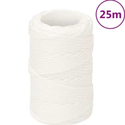 vidaXL Boottouw 2 mm 25 m polypropyleen volwit
