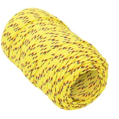vidaXL Boottouw 2 mm 25 m polypropyleen geel