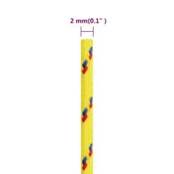 vidaXL Boottouw 2 mm 25 m polypropyleen geel