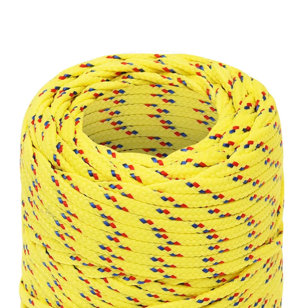 vidaXL Boottouw 2 mm 25 m polypropyleen geel