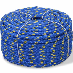 vidaXL Boot touw 6 mm 100 m polypropyleen blauw