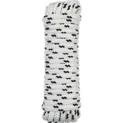 vidaXL Boottouw 10 mm 6 m Wit en zwart Polyester