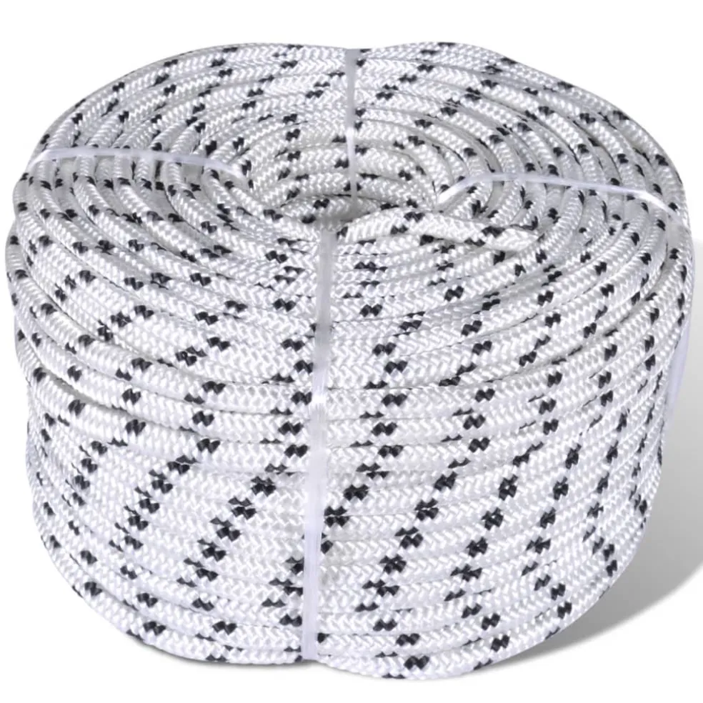vidaXL Boottouw polyester gevlochten 6mmx50m