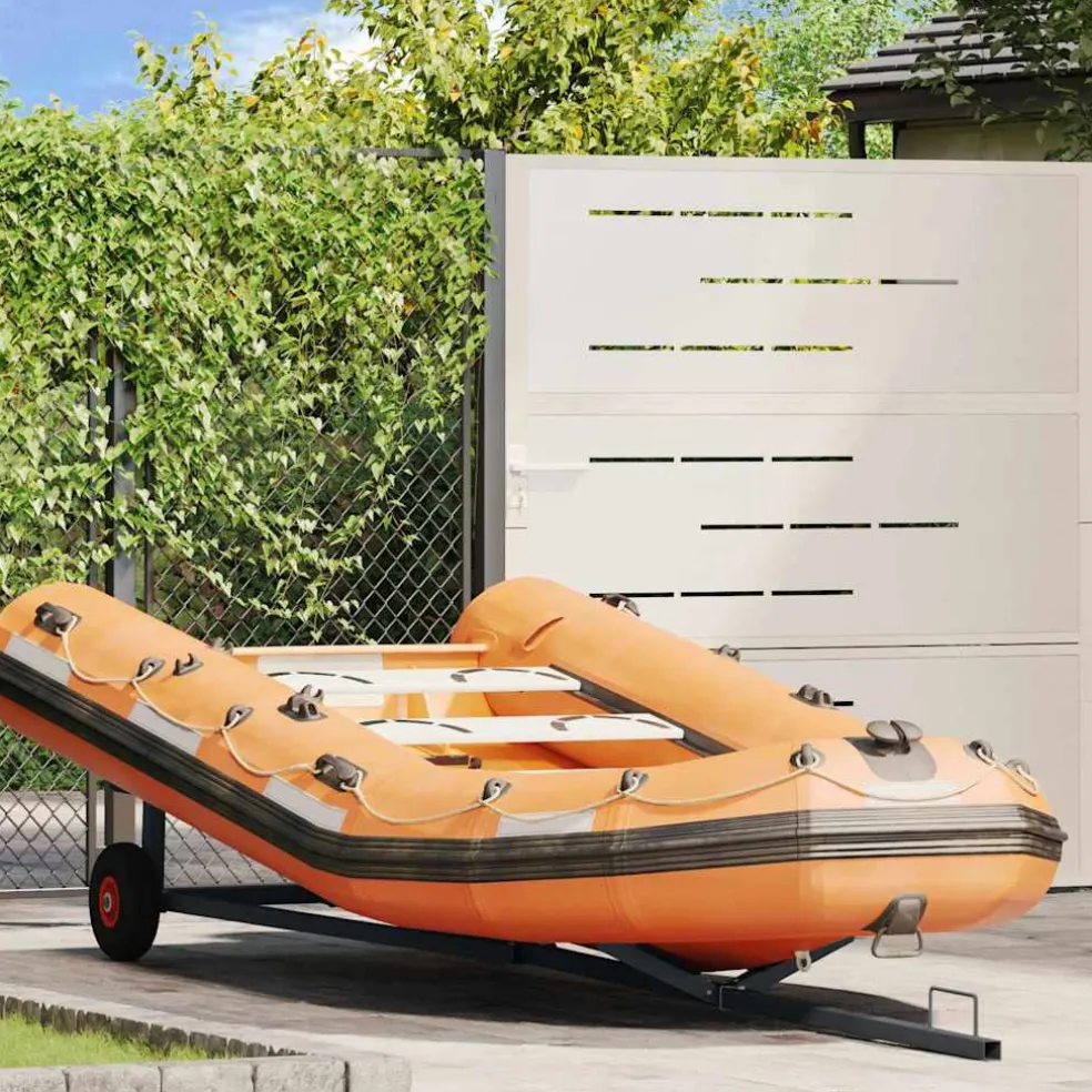 vidaXL Boottrailer 302 x 107 x 42 cm zilver Staal