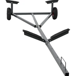 vidaXL Boottrailer 302 x 107 x 42 cm zilver Staal