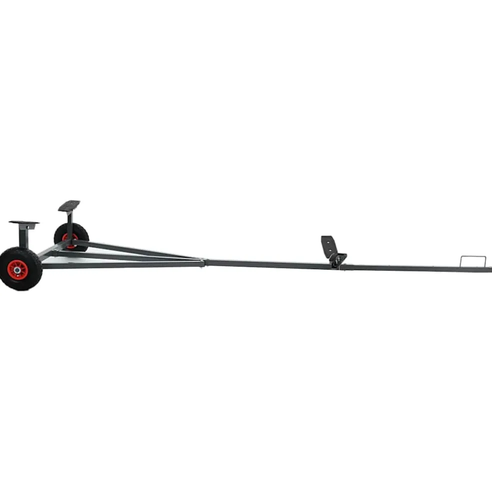 vidaXL Boottrailer 302 x 107 x 42 cm zilver Staal